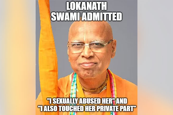 Lokanath Swami Child Molestation Admission Letter