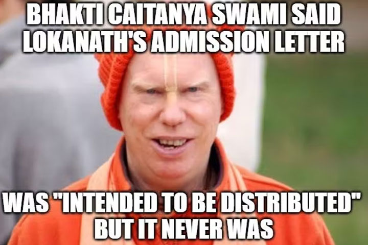 Bhakti Caitanya Swami’s Involvement in the Lokanath Case